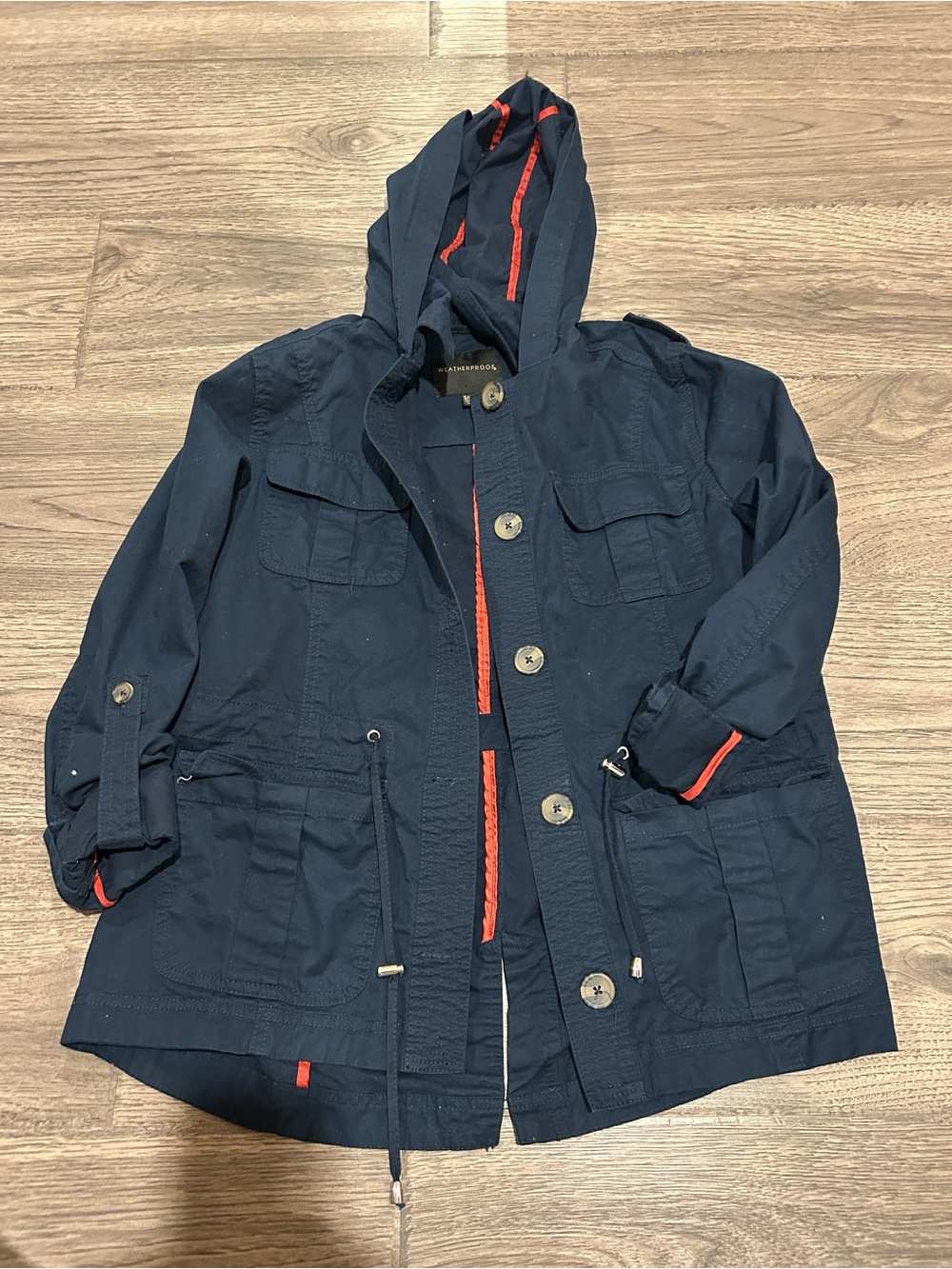 Weatherproof Navy Hooded utility jacket